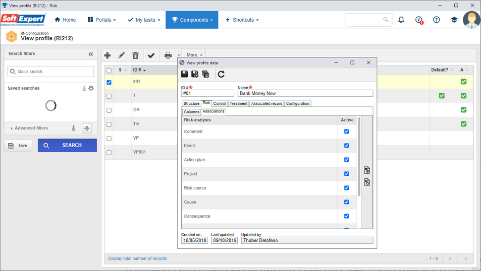 Configuration > View profile