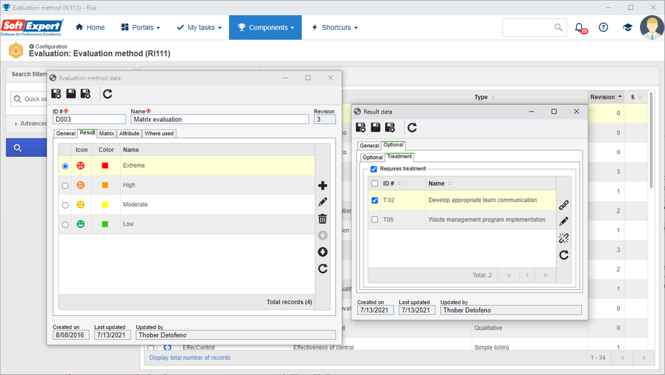 Management > Configuration > Evaluation method