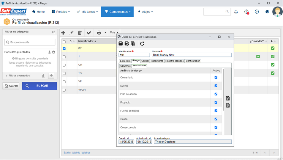 Configuración > Perfil de visualización